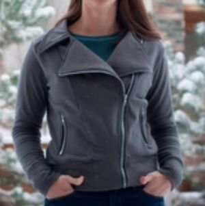 STYLE & Co. Charcoal Bomber Jacket. Size LP.